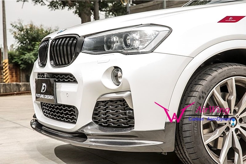 BMW F26 X4 - 3D Design style carbon front lip spoiler 04